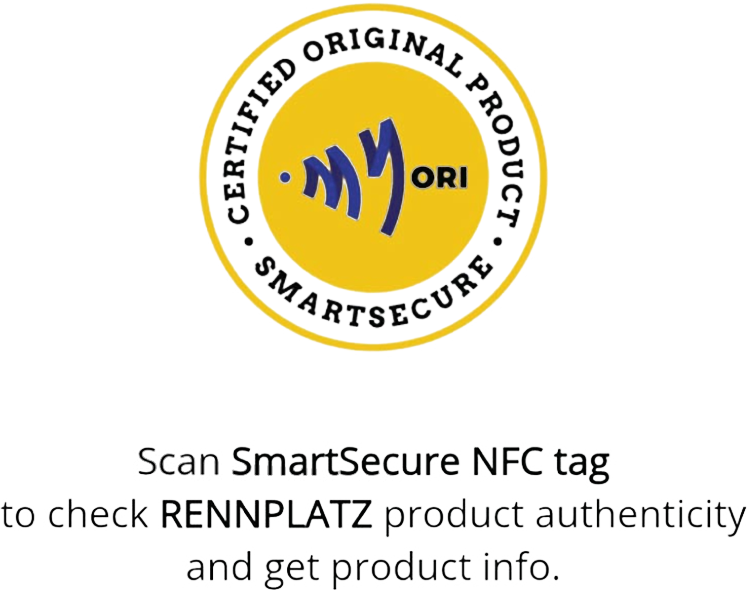 Scan SmartSecure NFC tag to check RENNPLATZ product authenticity and get product info.
